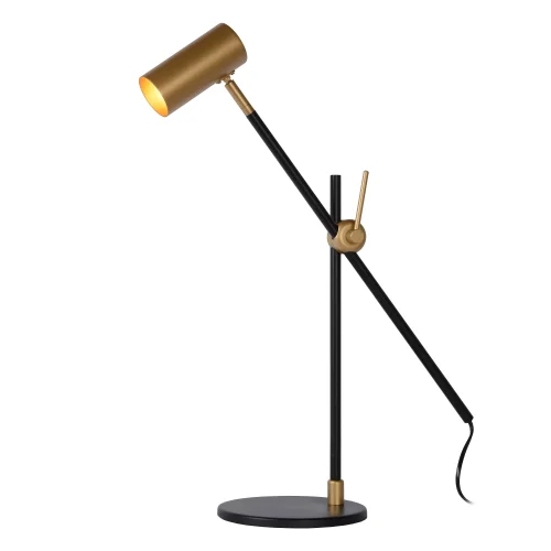 Настольная лампа Philine 30672/01/30 Lucide золотая 1 лампа, основание чёрное металл в стиле современный  фото 3